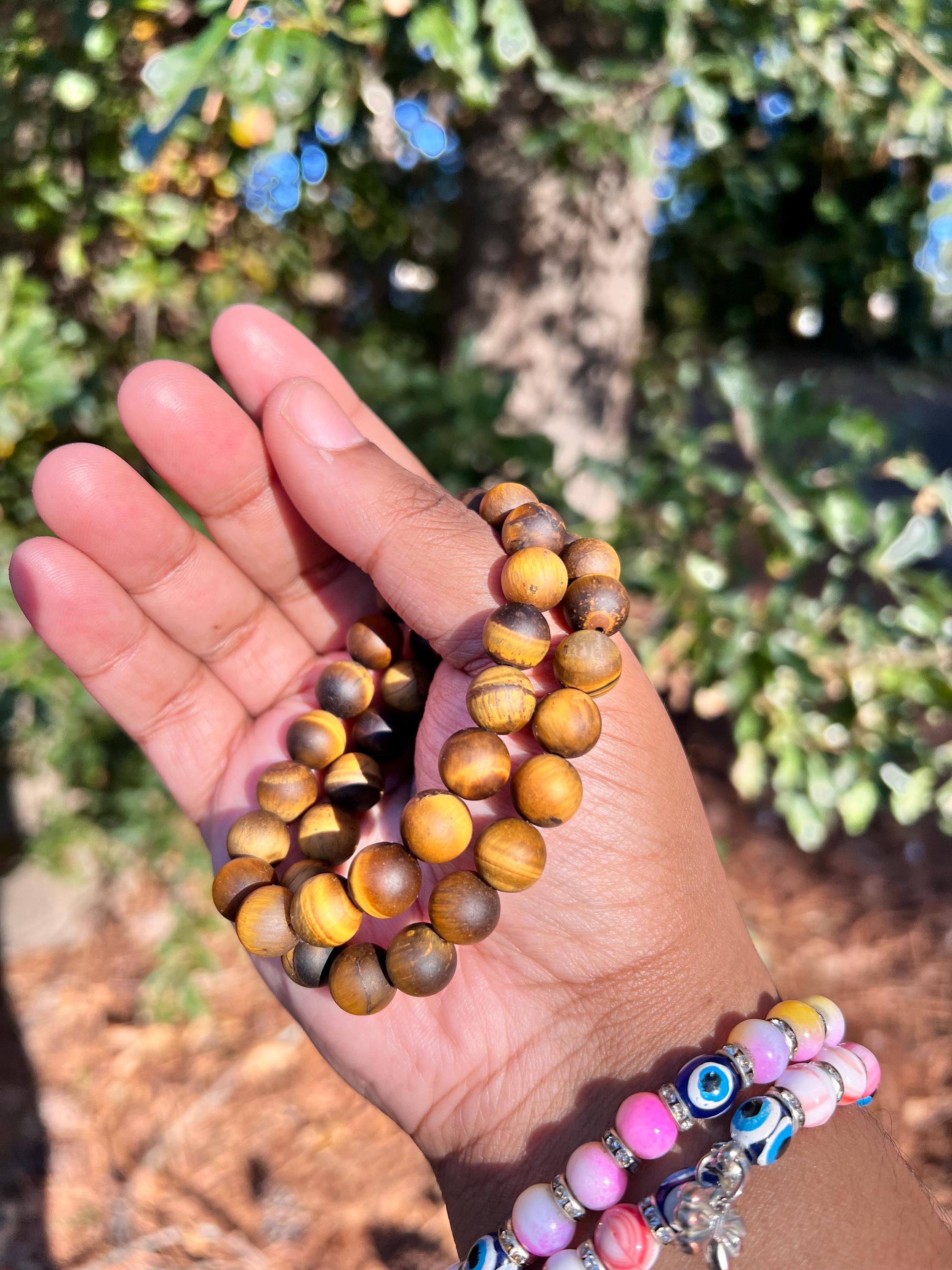 The “Protector” Tiger's Eye Bracelet (10MM) – Handmade Grounding Crystal Jewelry