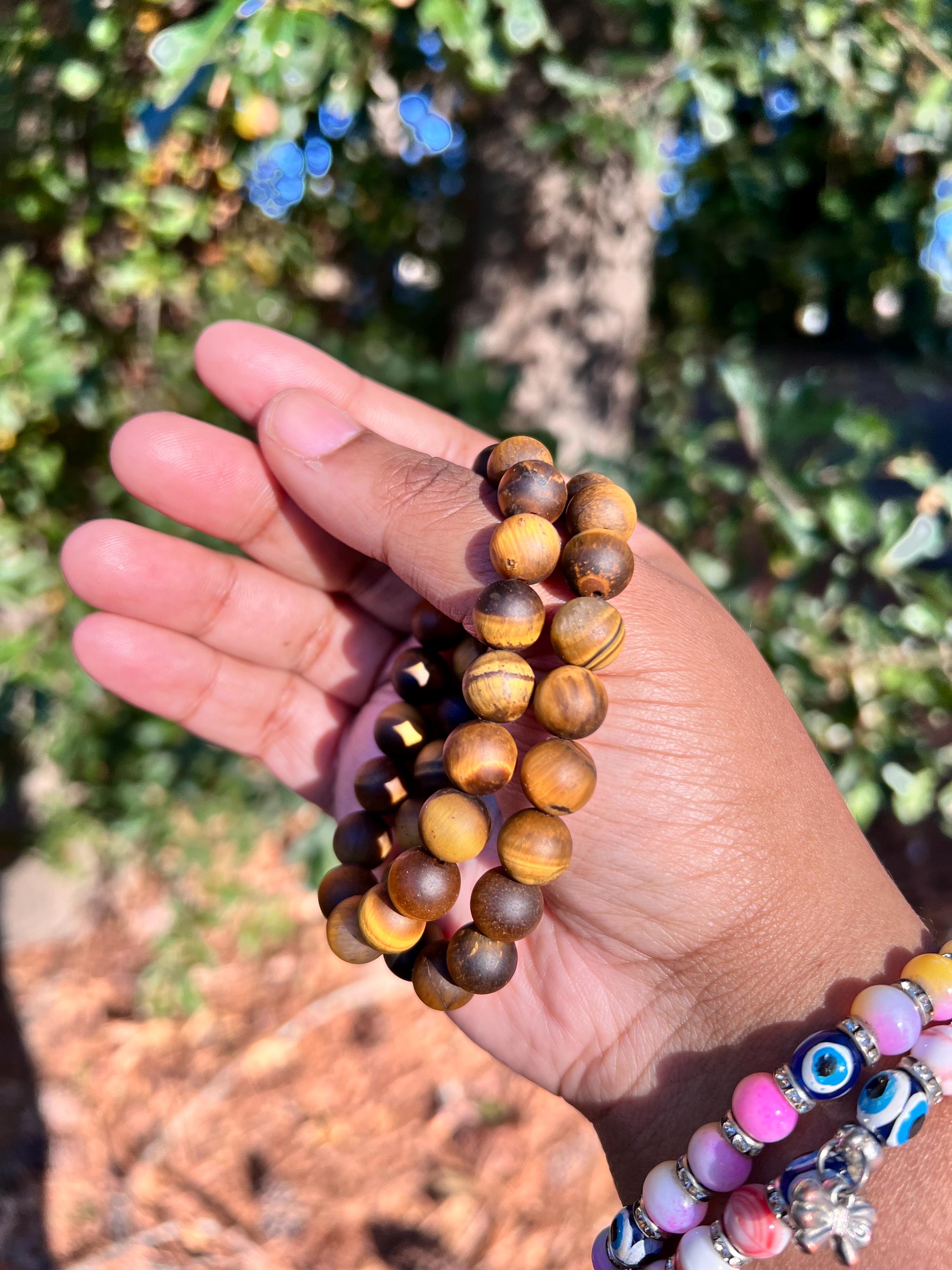 The “Protector” Tiger's Eye Bracelet (10MM) – Handmade Grounding Crystal Jewelry